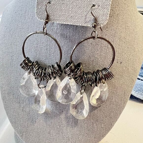 Statement Chandelier Earrings
Glam Crystal Drop Hoops Evening Wear‎ Date Night - Picture 3 of 8